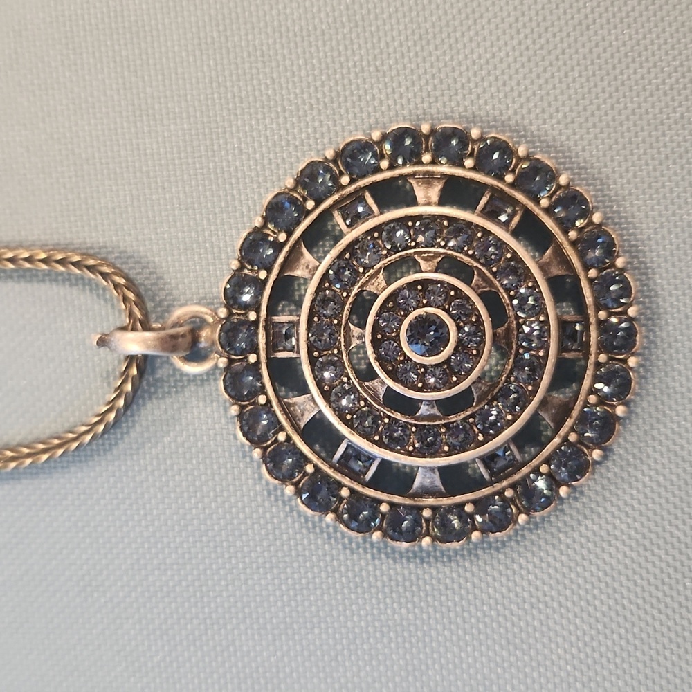 Blue Medallion Necklace